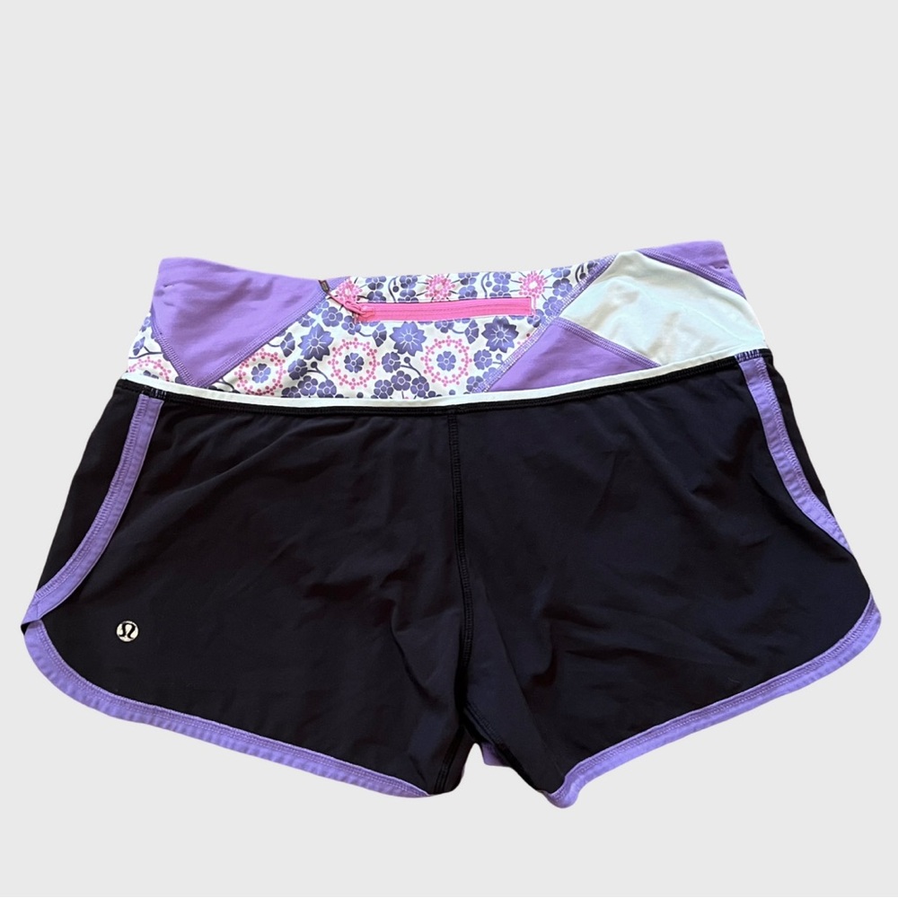 lululemon athletica Black and Purple Athletic Shorts - Picture 8 of 8